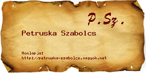Petruska Szabolcs névjegykártya